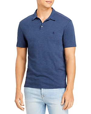 Shop John Varvatos Victor Peace Polo In Oiled Blue
