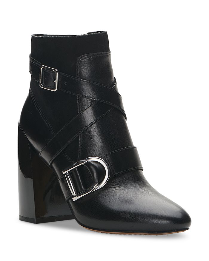 Bloomingdales Women Shoes Boots Heeled Boots Womens Erillie Almond Toe Decorate Buckle High Heel Booties 