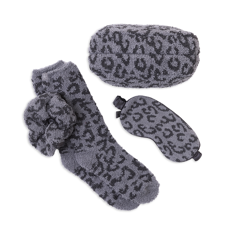 Barefoot Dreams In The Wild Eye Mask, Socks & Scrunchie Travel Set In Graphite