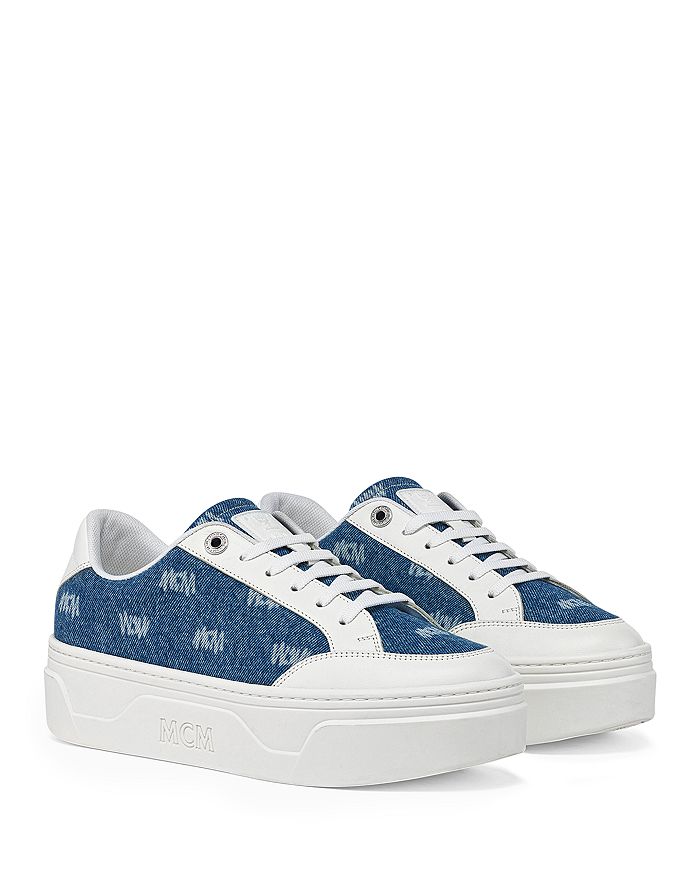 Blue sales mcm sneakers