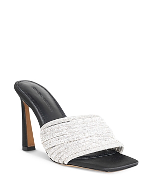 Simkhai Lena Embellished Multi-strap Leather Mules In Black