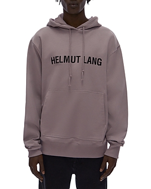 Helmut Lang Logo-print Drawstring Hoodie In Black