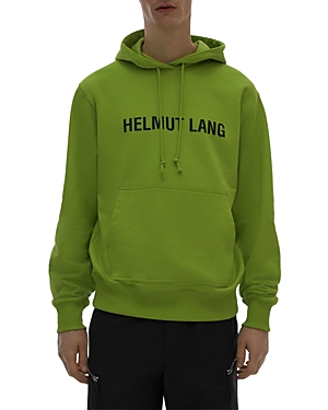 Helmut Lang Cotton Logo Print Hoodie In Parrot