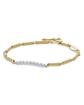 LAGOS - 18K Gold & Sterling Silver Signature Caviar Superfine Diamond Bracelets
