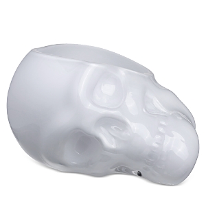 Nude Glass Memento Mori Skull Bowl, Small In White
