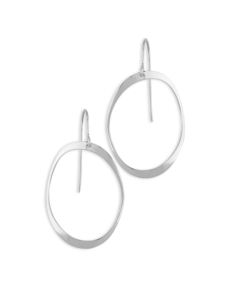 Bloomingdale's Sterling Silver Open Oval Drop Earrings In Silver