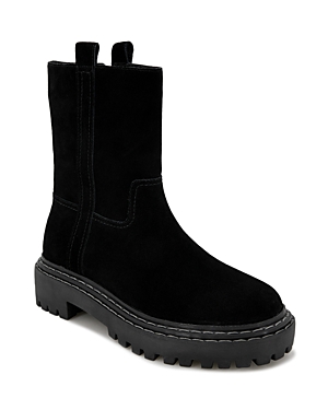 Splendid Adria Womens Leather Pull On Mid-calf Boots In Black
