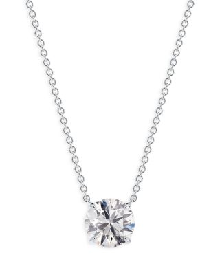 De Beers Forevermark - Diamond Classic Solitaire Pendant Necklace in 18K White Gold, 1.0 ct. t.w.