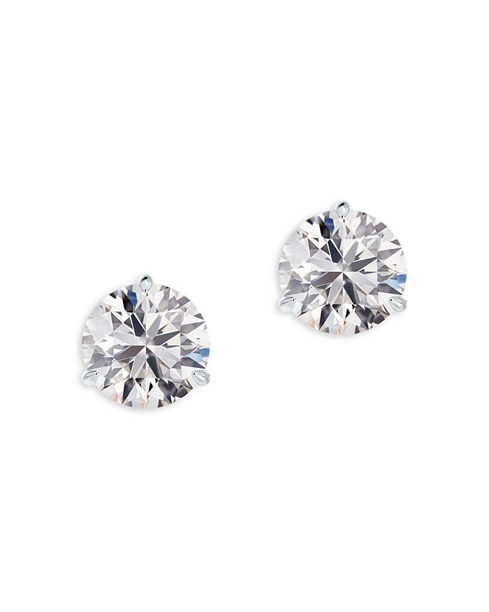 De Beers Forevermark Classic Three Prong Diamond Stud Earring in 18K