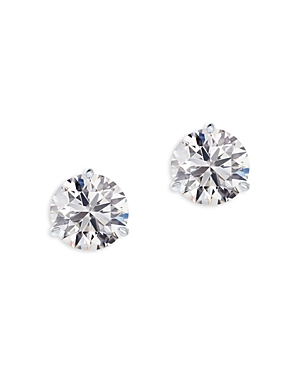 Classic Three Prong Diamond Stud Earring in 18K White Gold, 0.30 ct. t.w.