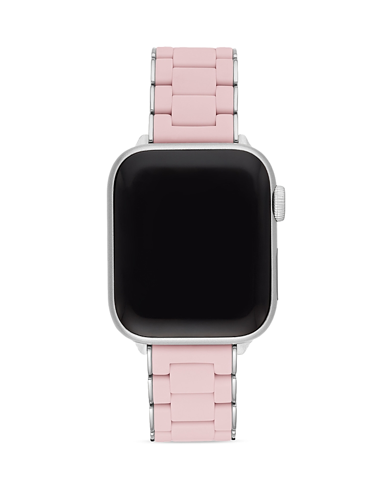 Michele Apple Watch Silicone Wrapped Interchangeable Bracelet, 38-49mm In Pink