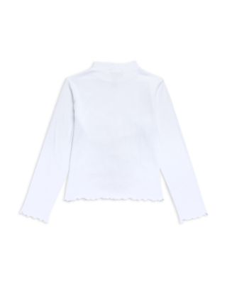 Girls' Ribbed Mock Neck Top, Big Kid - Exclusive
