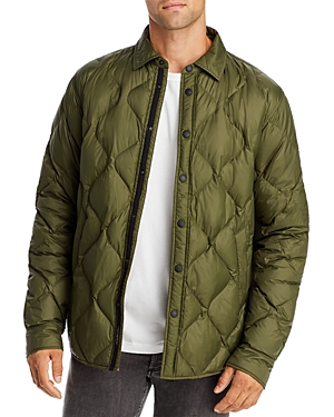 Rag & Bone Icons Dane Quilted Shirt Jacket In Dusty Green