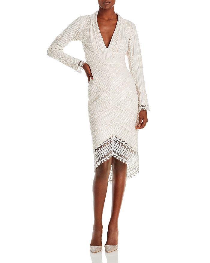 Tadashi Shoji V Neck High Low Dress Bloomingdale s