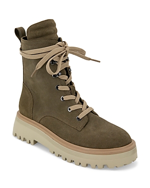 Shop Kenneth Cole Women's Radell Lace Up Boots In Light Olive