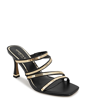 Shop Kenneth Cole Women's Blanche Chain Strappy Sandals In Black