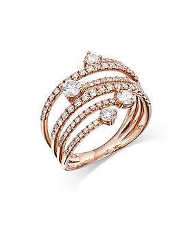 Bloomingdale's - Diamond Multirow Ring in 14K Rose Gold, 1.15 ct. t.w. - 100% Exclusive