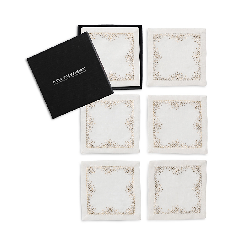 KIM SEYBERT PIN DOT COCKTAIL NAPKINS, SET OF 6