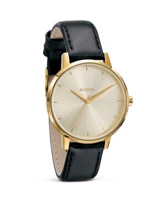 Nixon - The Kensington Leather Watch, 36 1/2mm