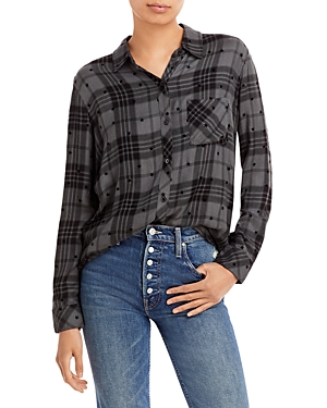 Rails Hunter Flannel Button-down Shirt In Iron Black