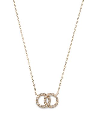 Diamond Double O Pendant Necklace in 14K Yellow Gold, 0.25 tcw - 150th Anniversary Exclusive