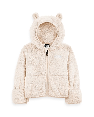 Shop The North Face Unisex Color Blocked Faux Fur Baby Bear Hoodie - Baby In Gardenia White
