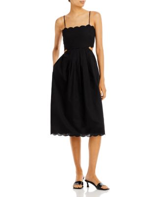 Lucy Paris Alba Scalloped Dress In White | ModeSens
