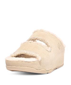 Fitflop Women's Shuv Faux Fur Sandals In Rose Cream