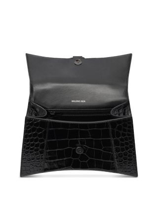 Hourglass XS Handbag Crocodile Embossed