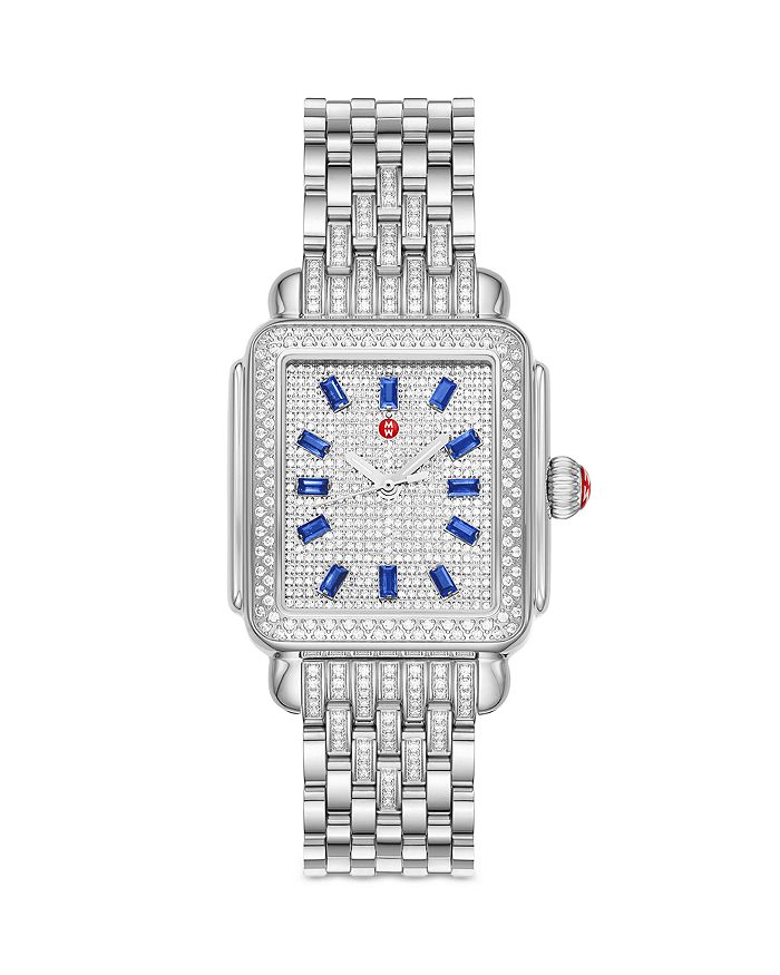 MICHELE Deco Sapphire Diamond Limited Edition Watch 33mm