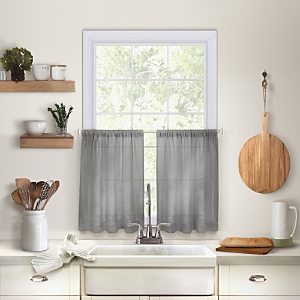 Elrene Home Fashions Cameron Kitchen Window Tier Set, 24 x 30