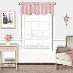 Elrene Home Fashions Adaline Nursery And Kids Ruffled Window Valance, 15 X 52 In Soft Pink