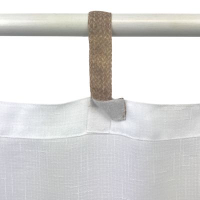 Darien Solid Indoor/Outdoor Sheer Adhesive Loop Tab Top Window Curtain Panel, 52" x 84"
