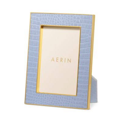Classic Croc Embossed Leather Frame, Fawn - 4" x 6"