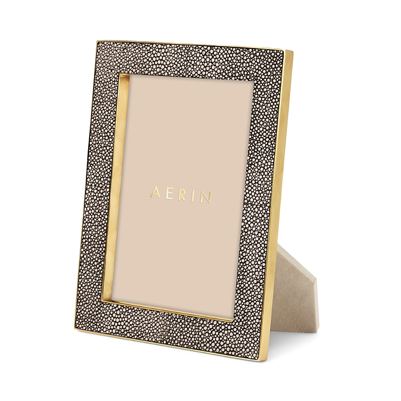 Aerin Classic Shagreen Frame, 5 X 7 In Chocolate