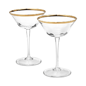 Shop Aerin Sophia Coupe Glasses, Set Of 2 In Clear