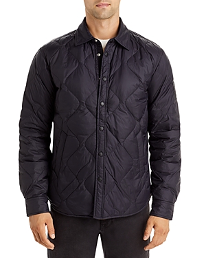 Rag & Bone Dane Quilted Shell Down Overshirt In Black