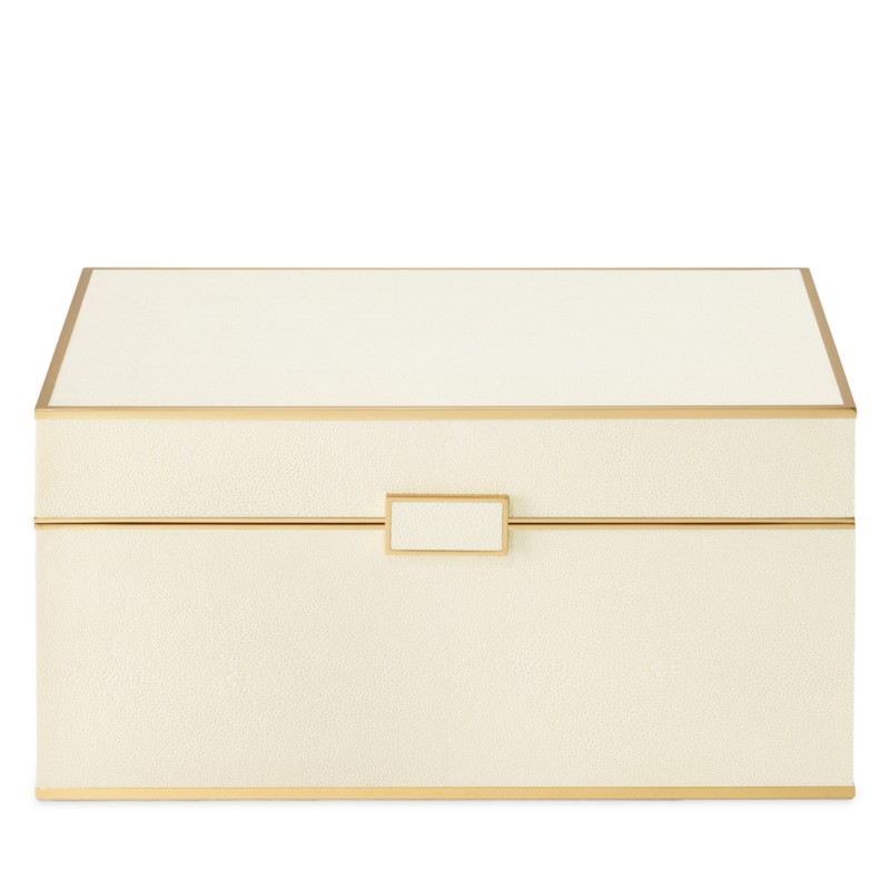 Aerin Classic Shagreen Bar Set in Cream