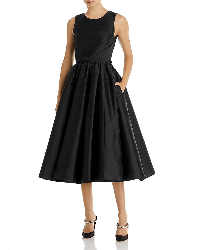 Amsale Taffeta Fit and Flare Dress | Bloomingdale's
