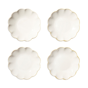 Shop Aerin Scalloped Appetizer Plates, Set Of 4 In White