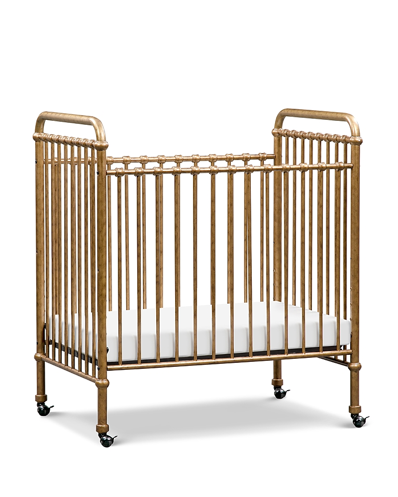 Namesake Million Dollar Baby Classic Abigail 3-in-1 Convertible Mini Crib In Vintage Gold