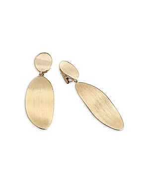 Shop Marco Bicego 18k Yellow Gold Lunaria Textured Drop Earrings