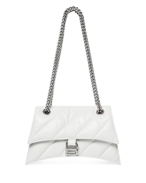Balenciaga Crush Quilted Leather Chain Shoulder Bag