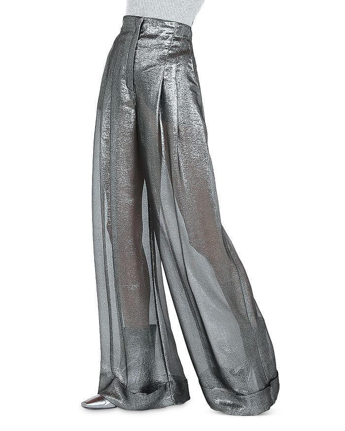 Alberta Ferretti - Sheer Metallic Trousers