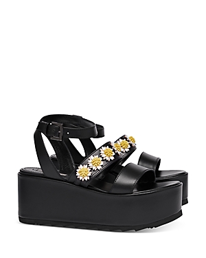Fabrizio Viti Women's Tima Daisy Platform Sandals In Black
