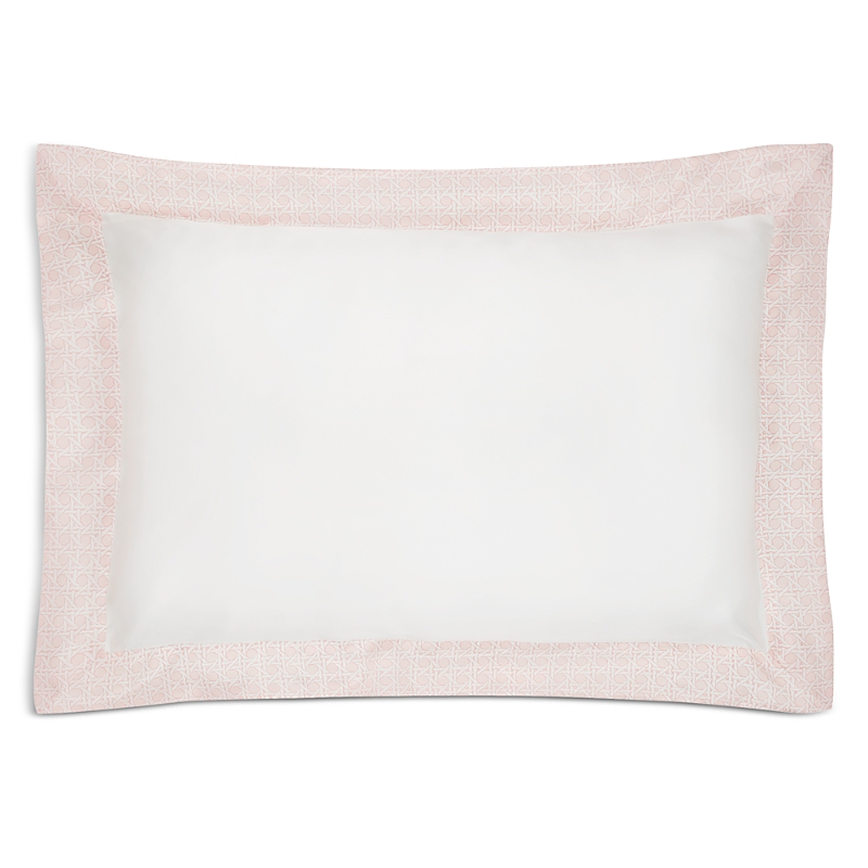 Gingerlily Silk Rattan Sham, King In Pink/ivory