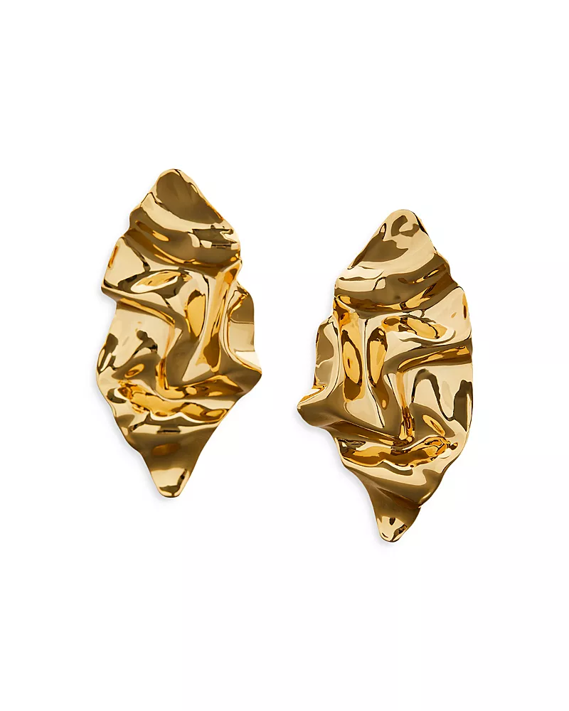 Alexis Bittar Crumpled Large Post Earrings
