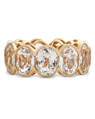 PIRANESI - 18K Rose Gold Pietra White Topaz Eternity Ring