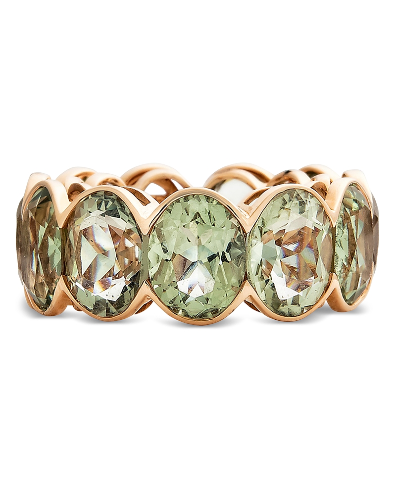 Piranesi 18K Rose Gold Pietra Green Amethyst Oval Eternity Band
