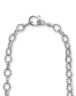 Sterling Silver Caviar Spark Diamond Multi Circle Statement Necklace, 18"